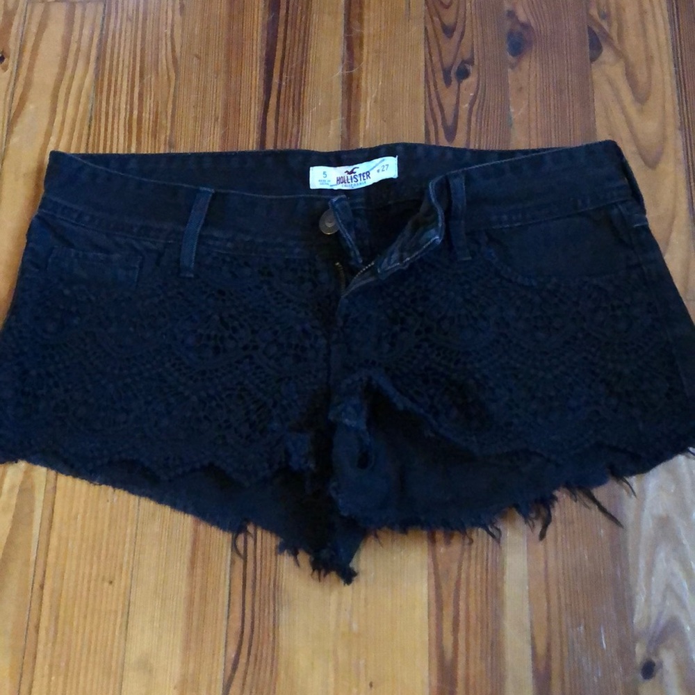 Hollister Black Crochet shorts